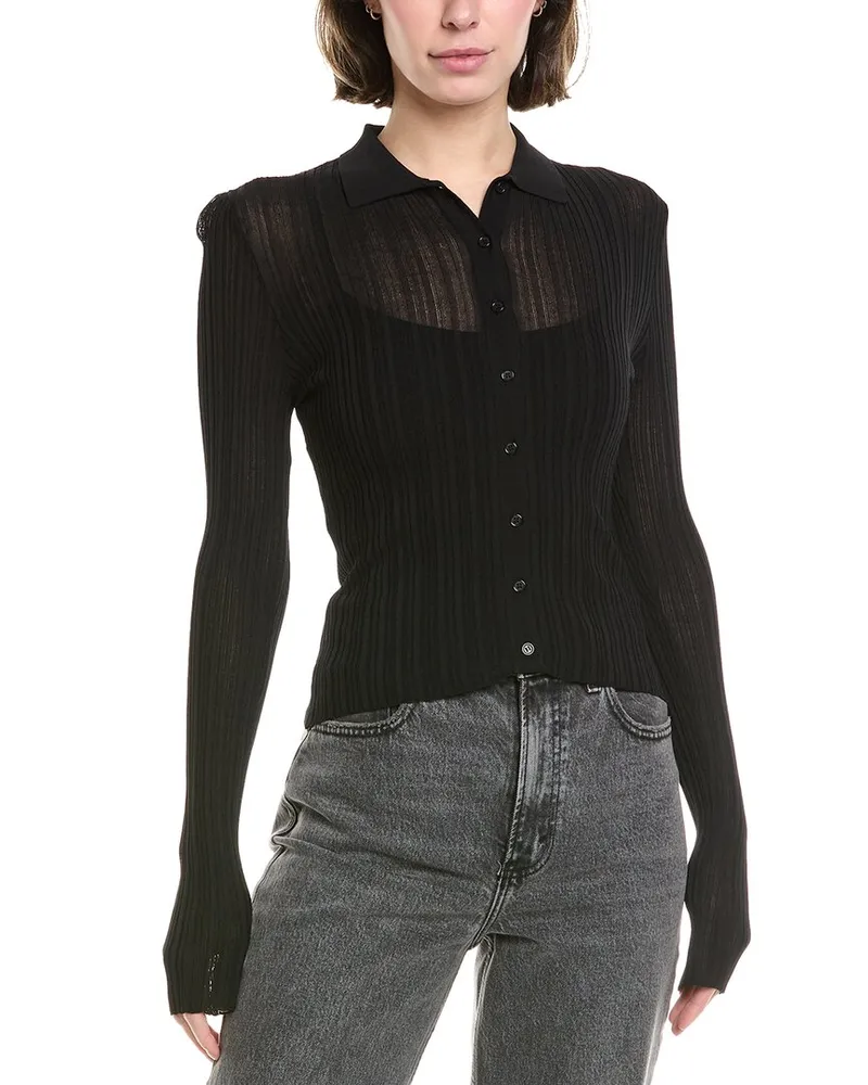 Bardot Ayda Polo Top Black