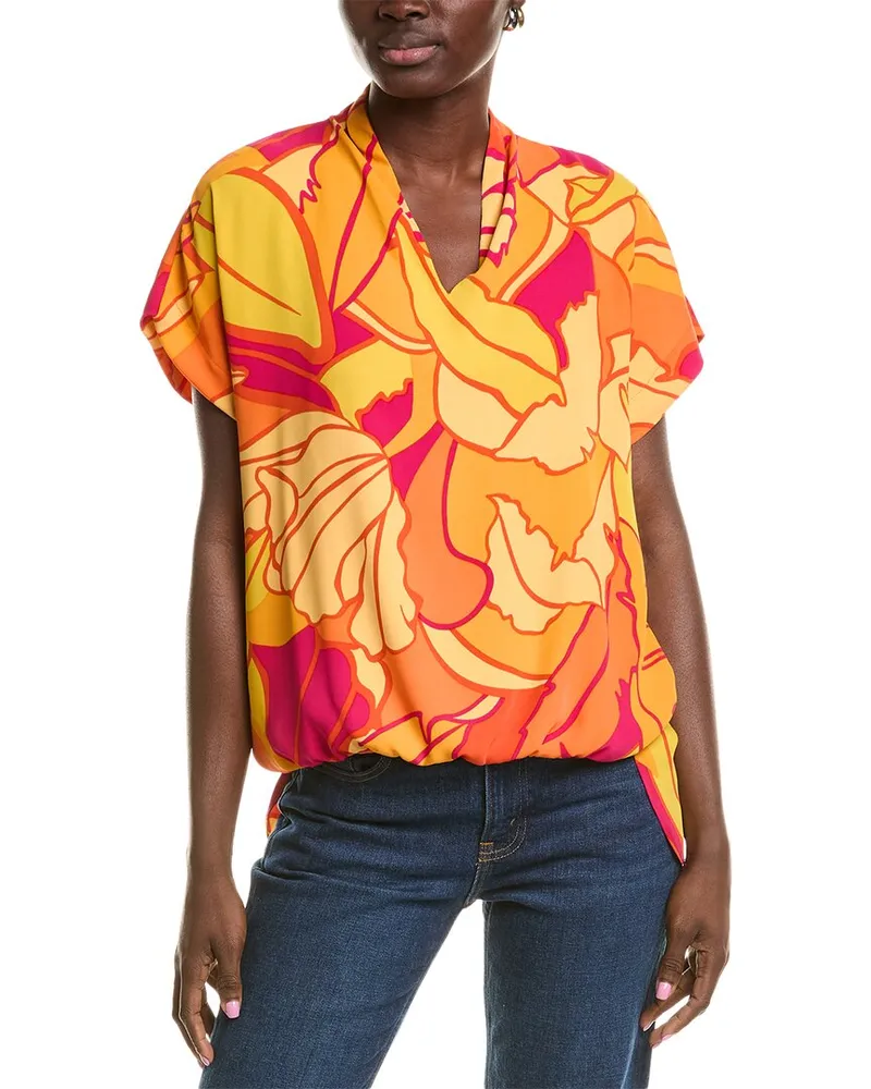 Joseph Ribkoff High-Low Top Orange