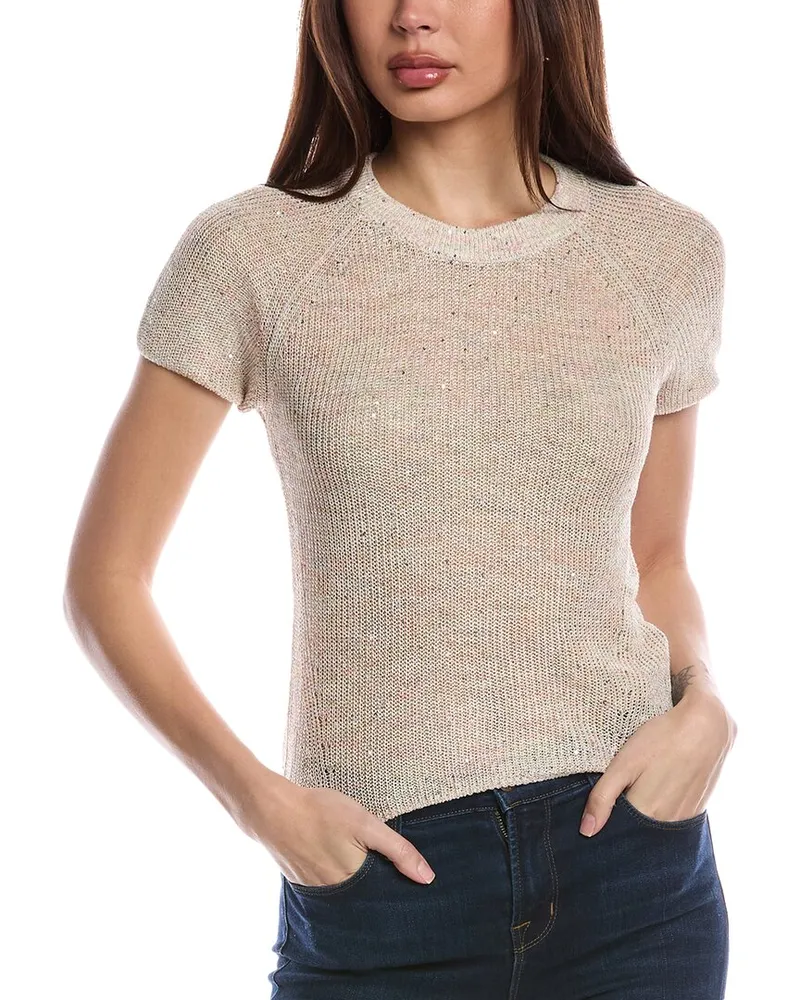 ATM Spacedyed Linen-Blend Sweater Brown