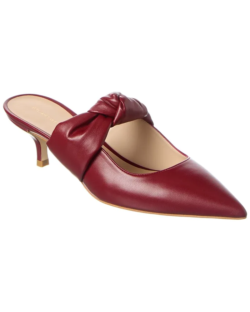 Stuart Weitzman Solange Leather Mule Red