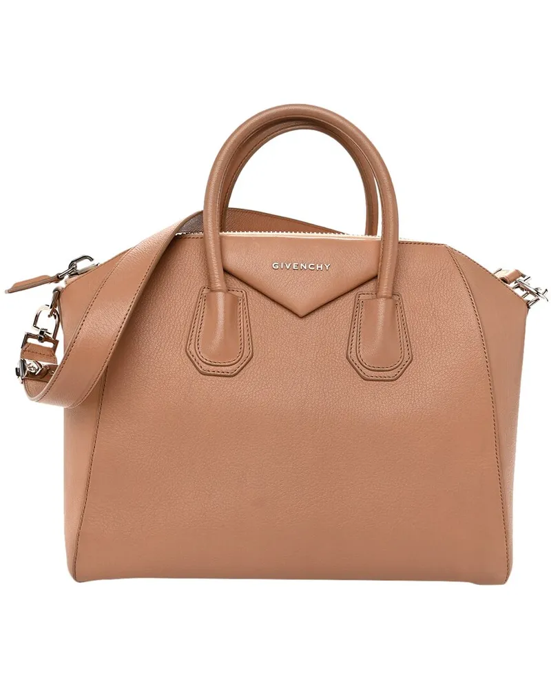 Givenchy Beige Goatskin Leather Sugar Mini Antigona (Authentic Pre-Loved Nocolor