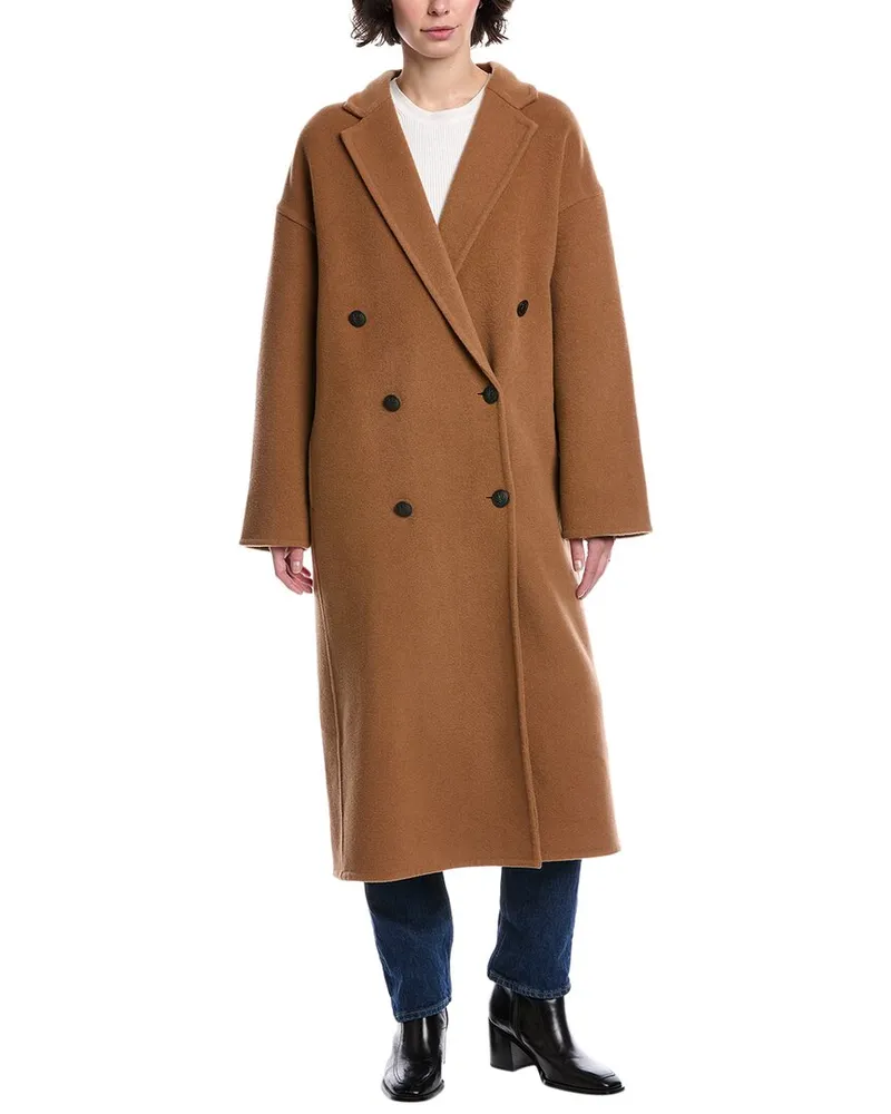 Rag & Bone Thea Italian Splittable Wool-Blend Coat Brown