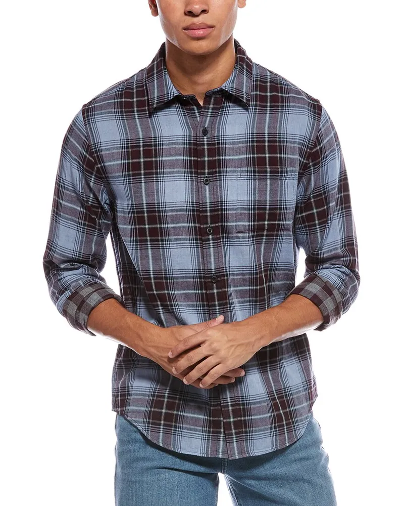 Vince Napa Plaid Shirt Blue
