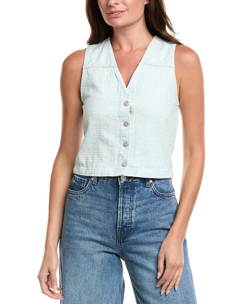 Rag & Bone Juliana Tweed Vest Blue