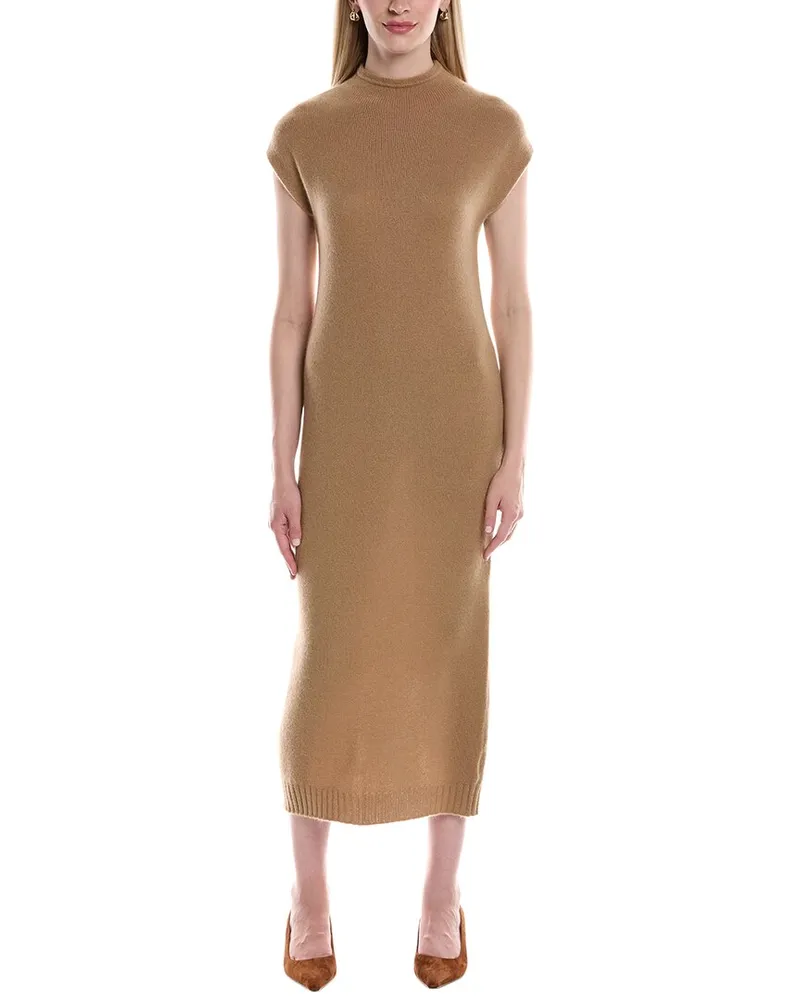 philosophy Funnel Neck Cashmere Midi Sweaterdress Brown