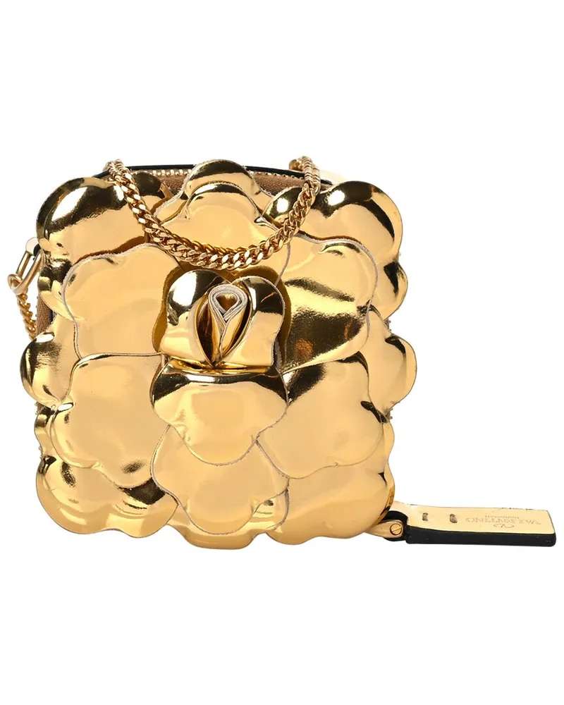Valentino Garavani Antique Brass Nappa Leather Atelier 03 Rose Edition Mini Chain  Crossbody (Authentic Pre-Loved Nocolor