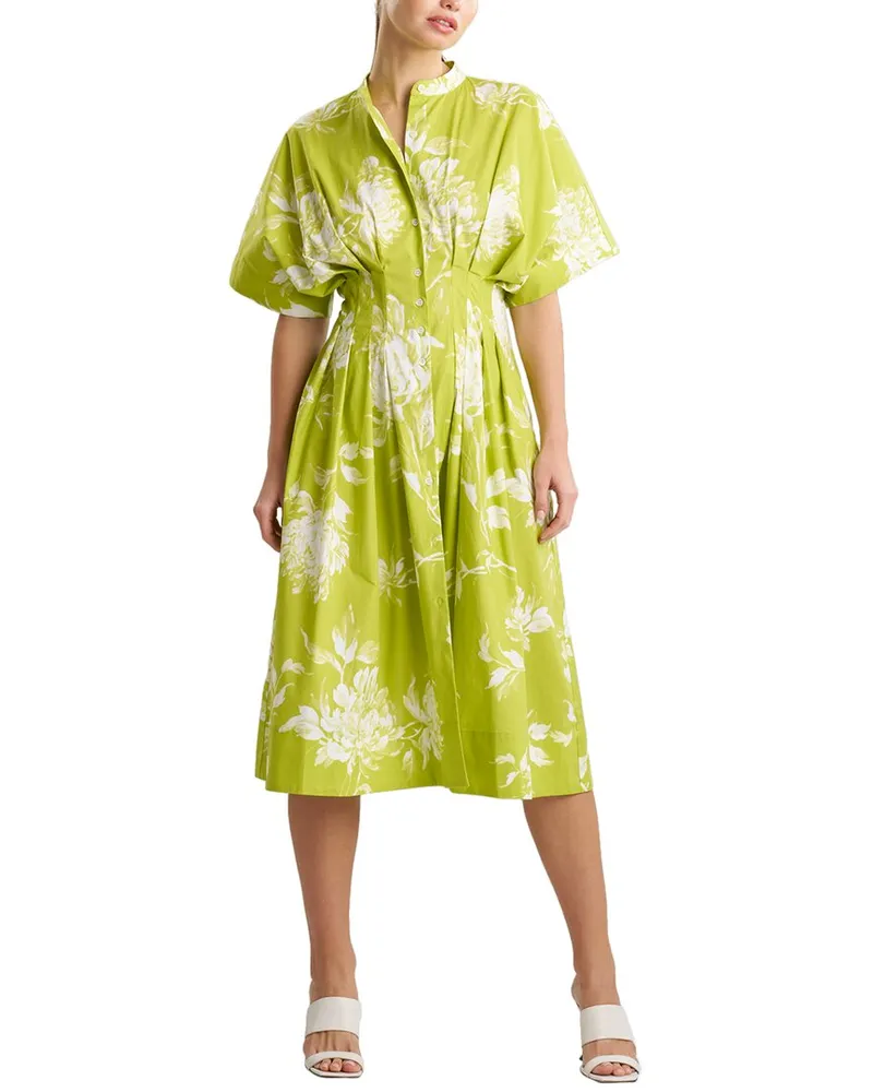 NATORI Pleat Release Button Down Dress Nocolor