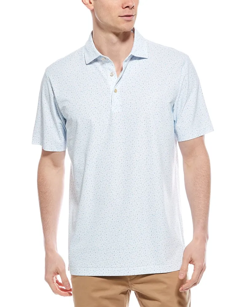 Peter Millar Whiskey Performance Mesh Polo Shirt White
