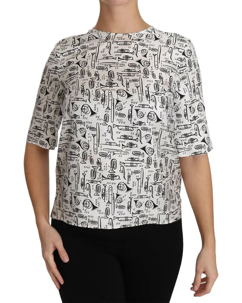 Dolce & Gabbana Silk Blouse White