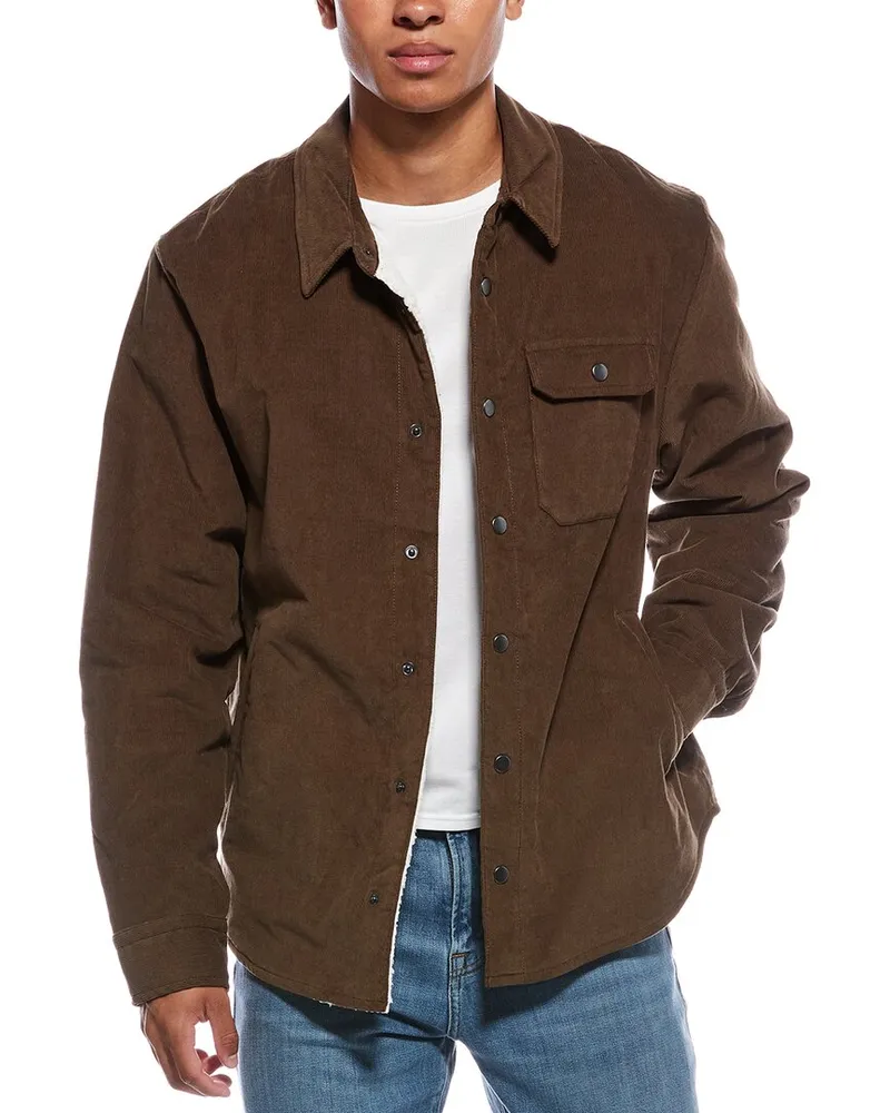 James Perse Corduroy Sherpa-Lined Jacket Brown