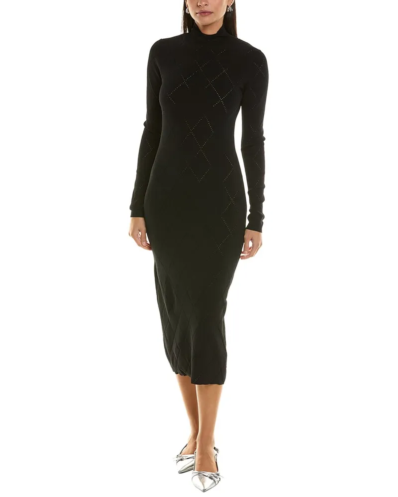 Proenza Schouler White Label Pointelle Sheath Dress Black