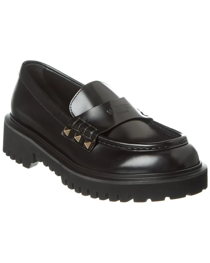 Valentino Garavani Rockstud Leather Loafer Nocolor