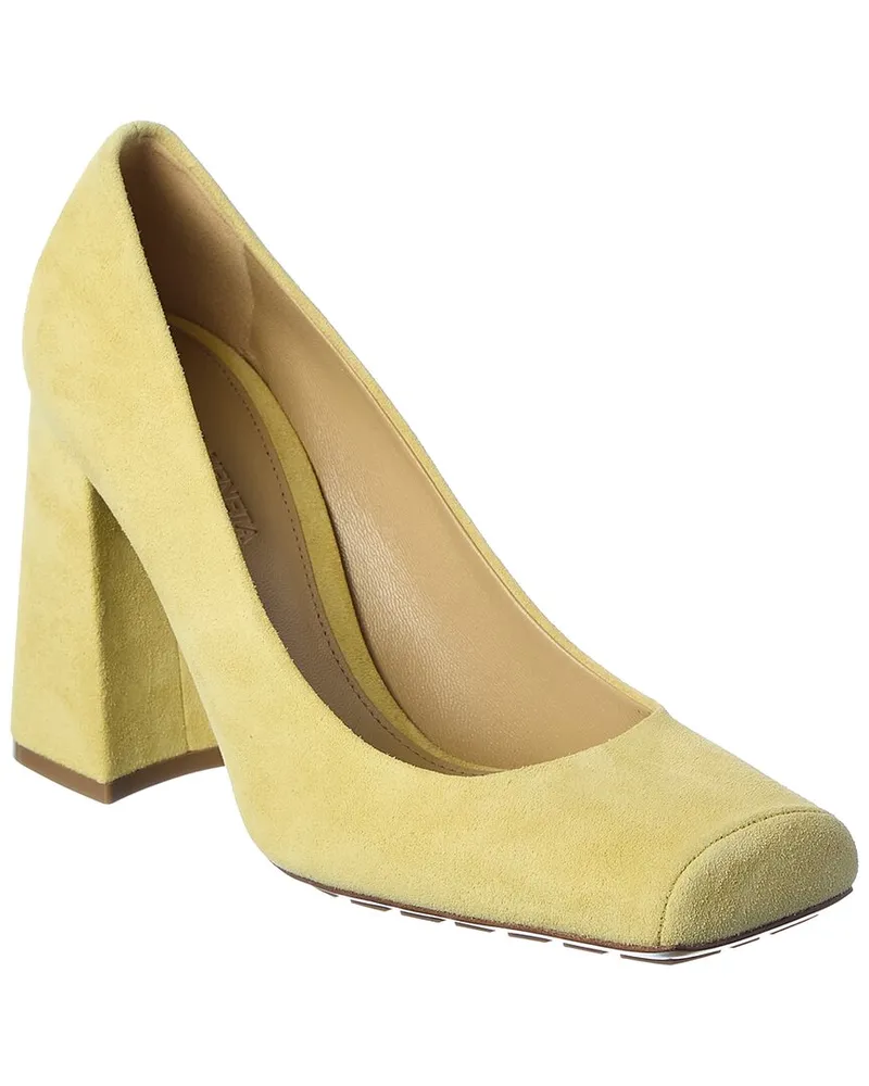 Bottega Veneta Tower Suede Pump Yellow