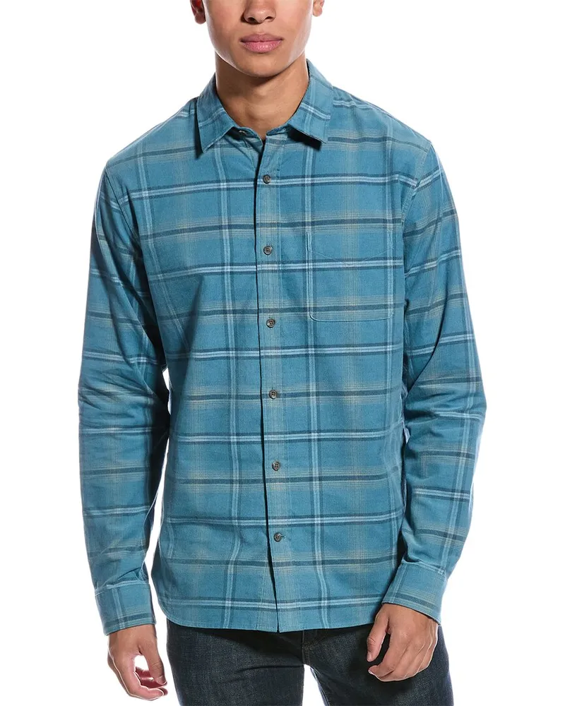 Vince Classic Fit Corduroy Shirt Blue