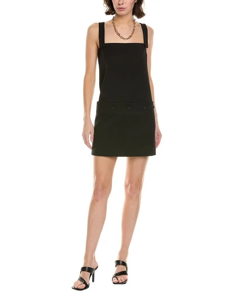 Rebecca Minkoff Grace Button Wool-Blend Romper Black