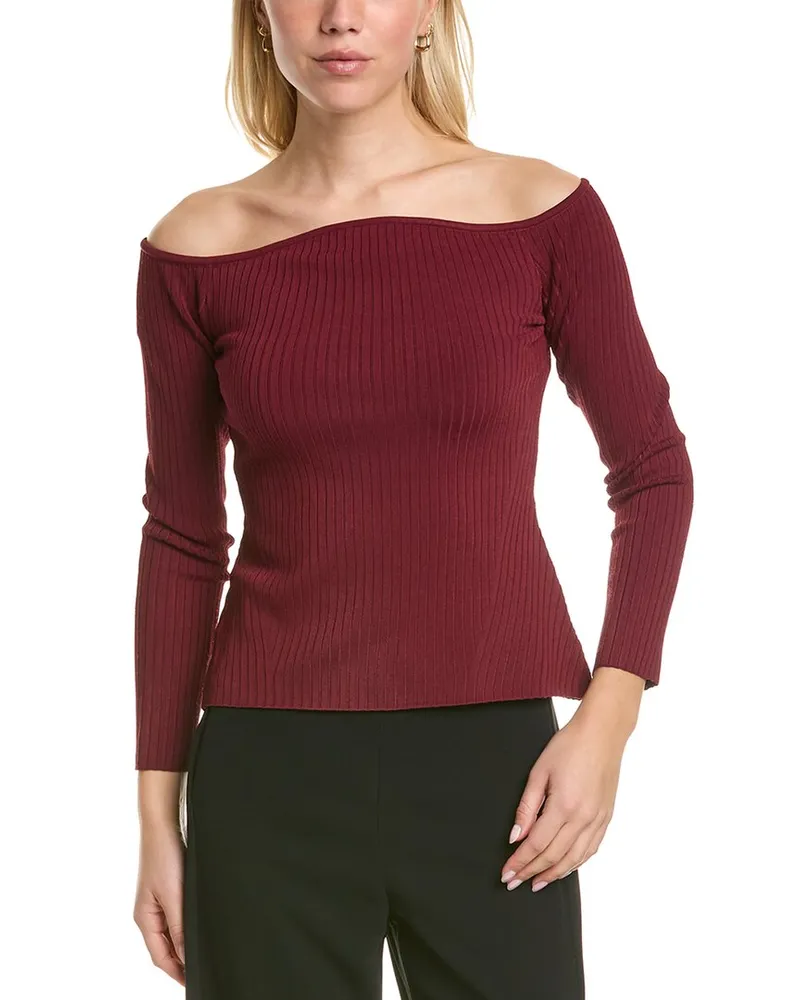 BCBGMAXAZRIA Crewneck Top Red