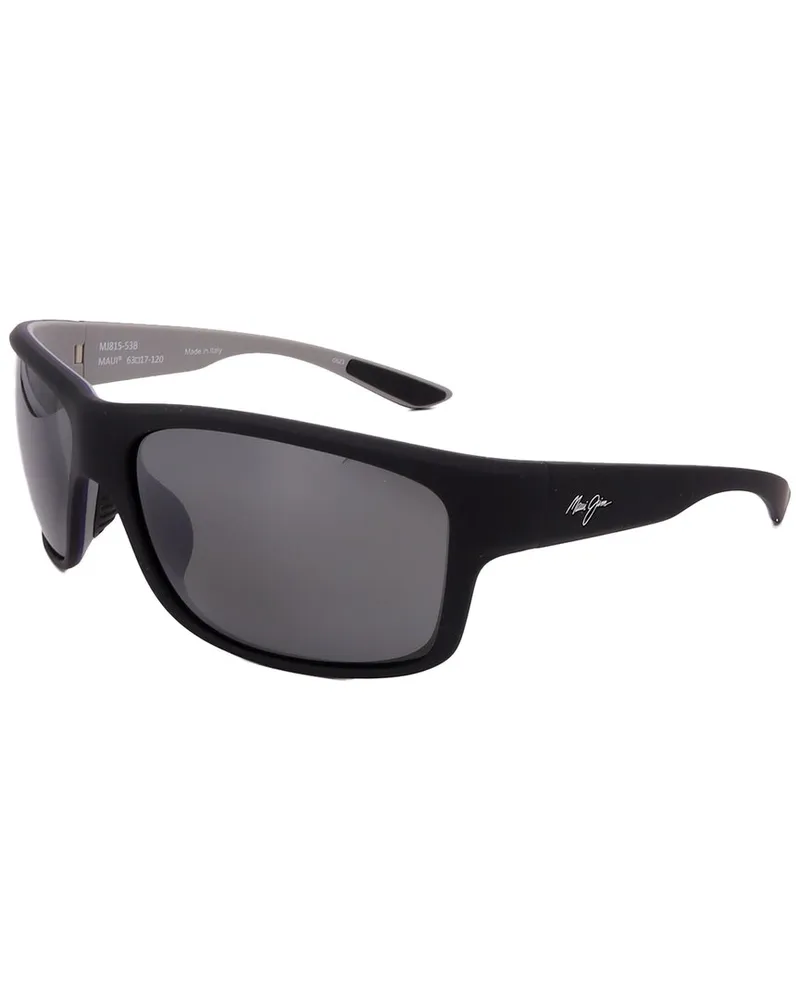 Maui Jim Unisex 815 63mm Polarized Sunglasses Black