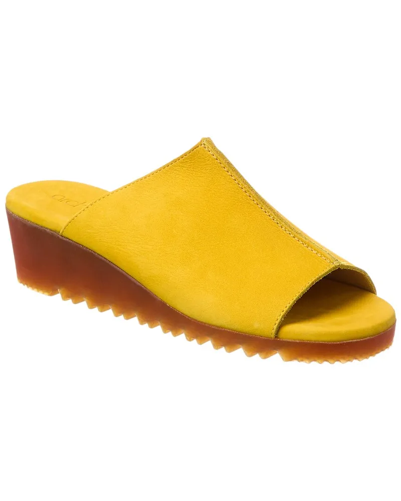 Arche Balham Leather Wedge Sandal Yellow