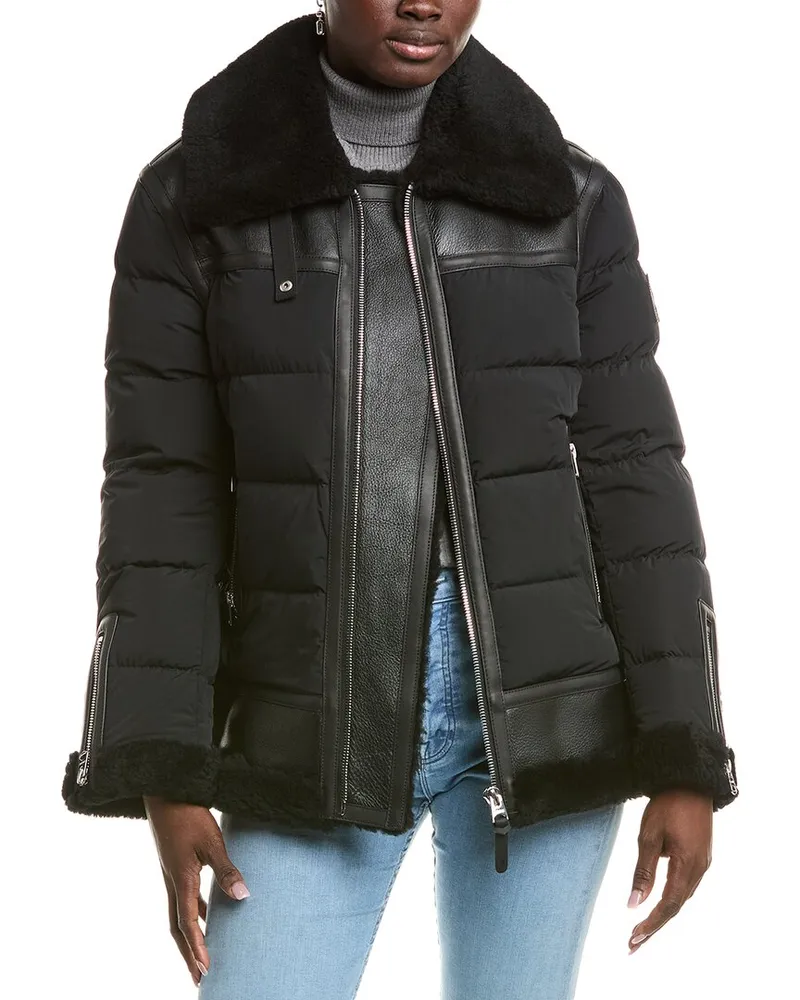 Mackage Vanna Mixed Shearling Down Jacket Nocolor
