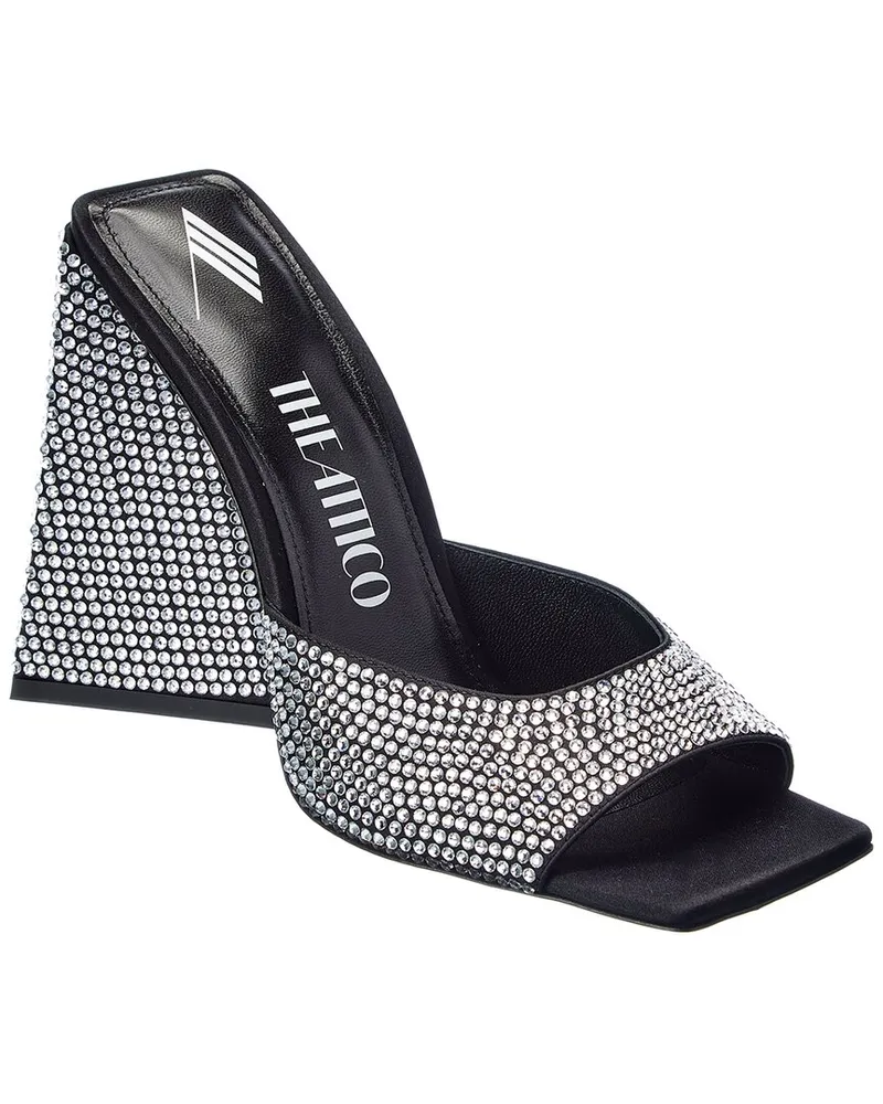 ATTICO Devon 115 Satin Sandal Black