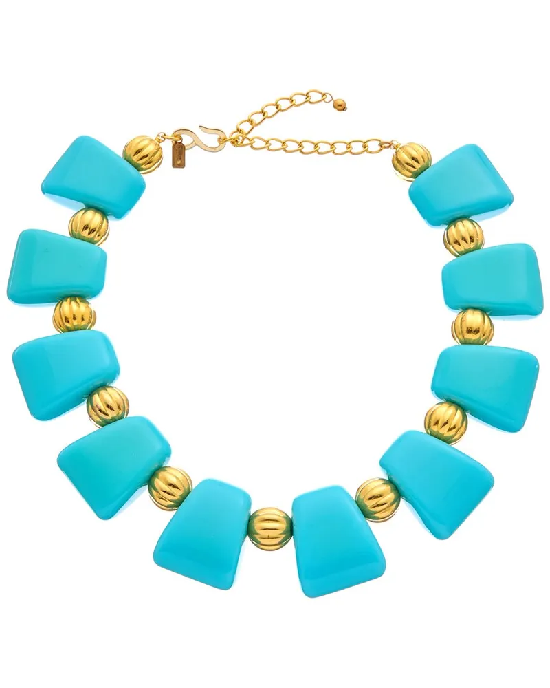 Kenneth Jay Lane Plated Station Bib Necklace Nocolor