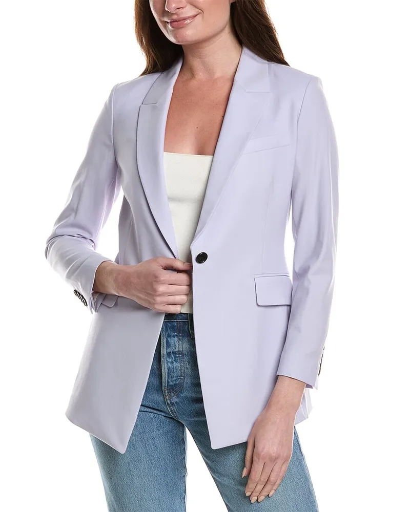 Theory Etiennette Wool-Blend Blazer Pink