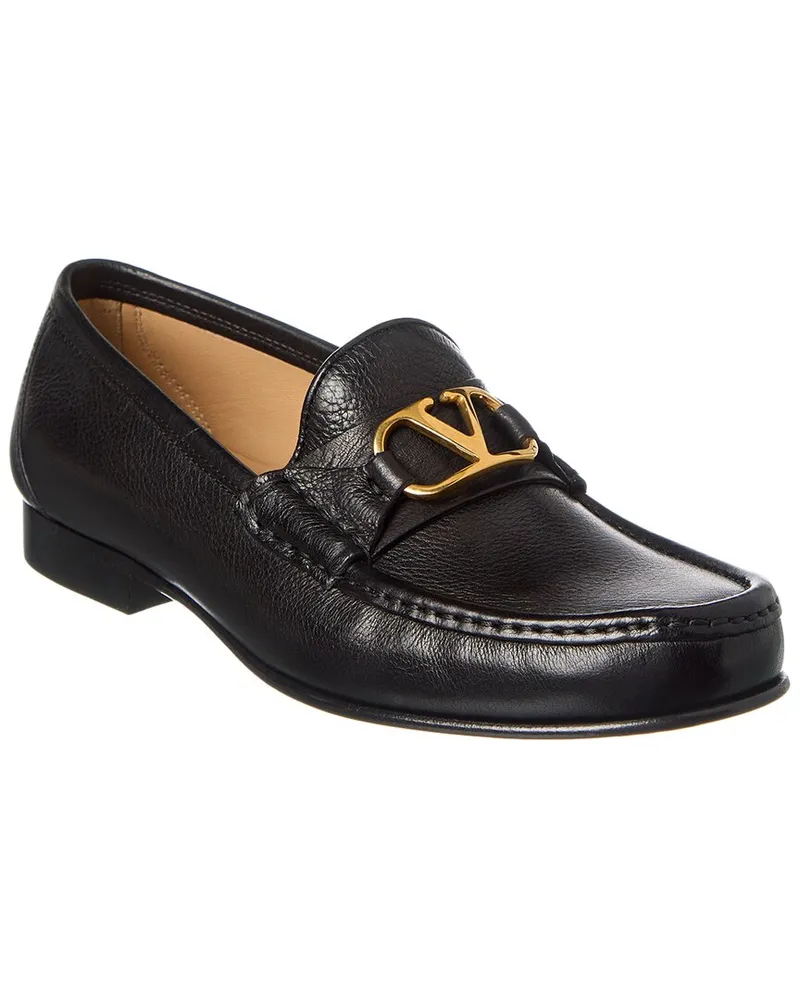 Valentino Garavani VLogo Signature Leather Loafer Black