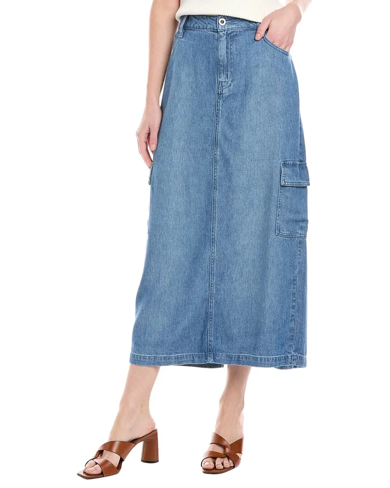 Bella Dahl Cargo Long Skirt Blue