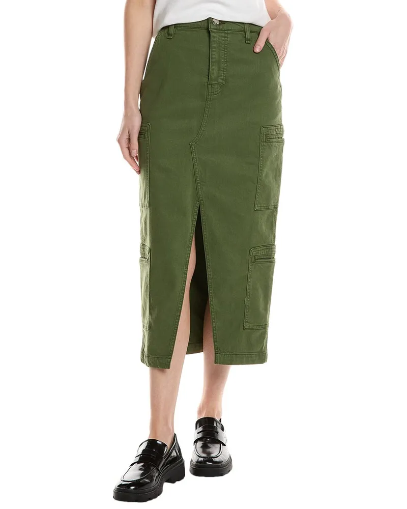 HUDSON Jeans Reconstructed Welt Pocket Cargo Skirt Green