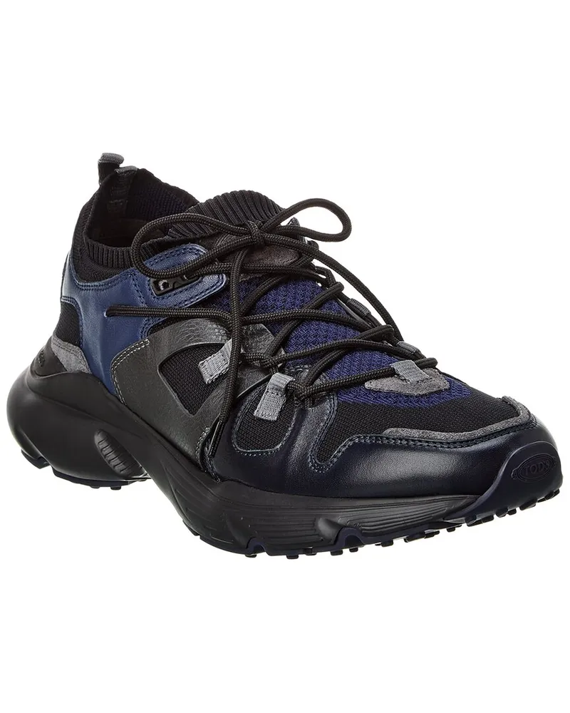 TOD'S TOD’s Leather & Knit Sneaker Black