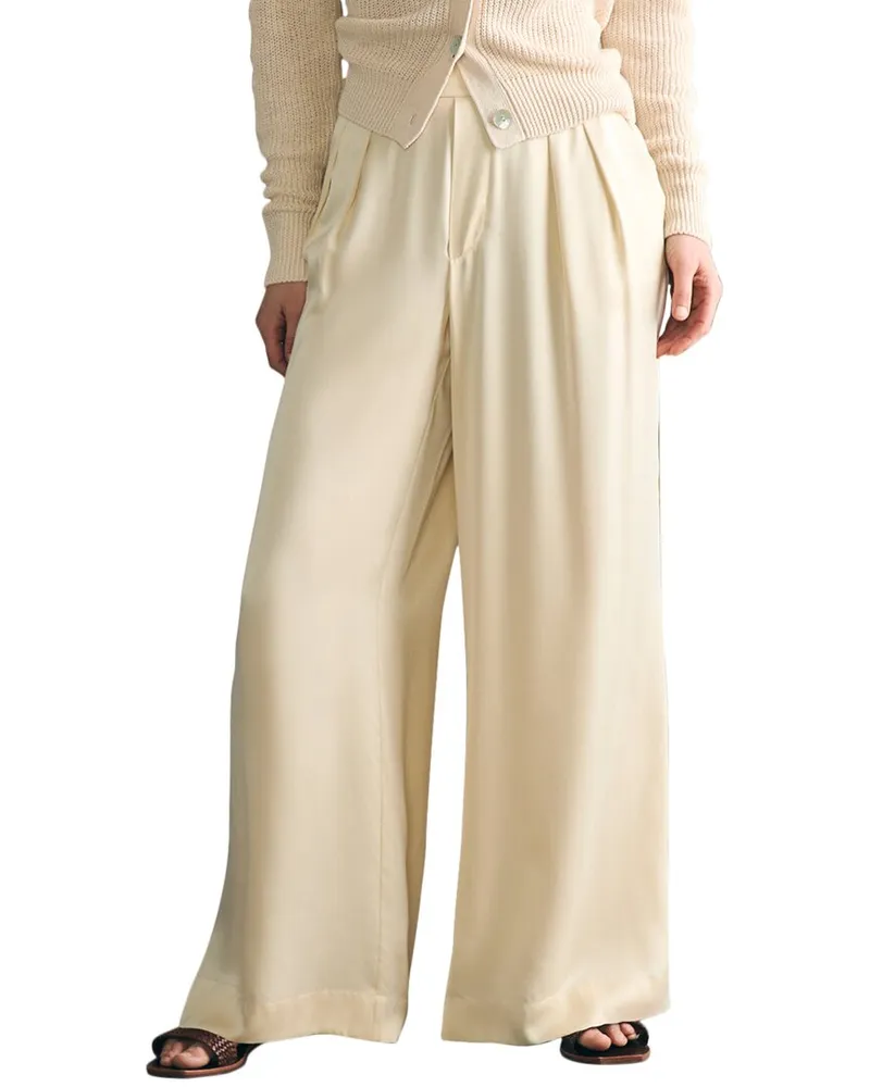 Faherty Sand washed Silk Gemma Pant Nocolor