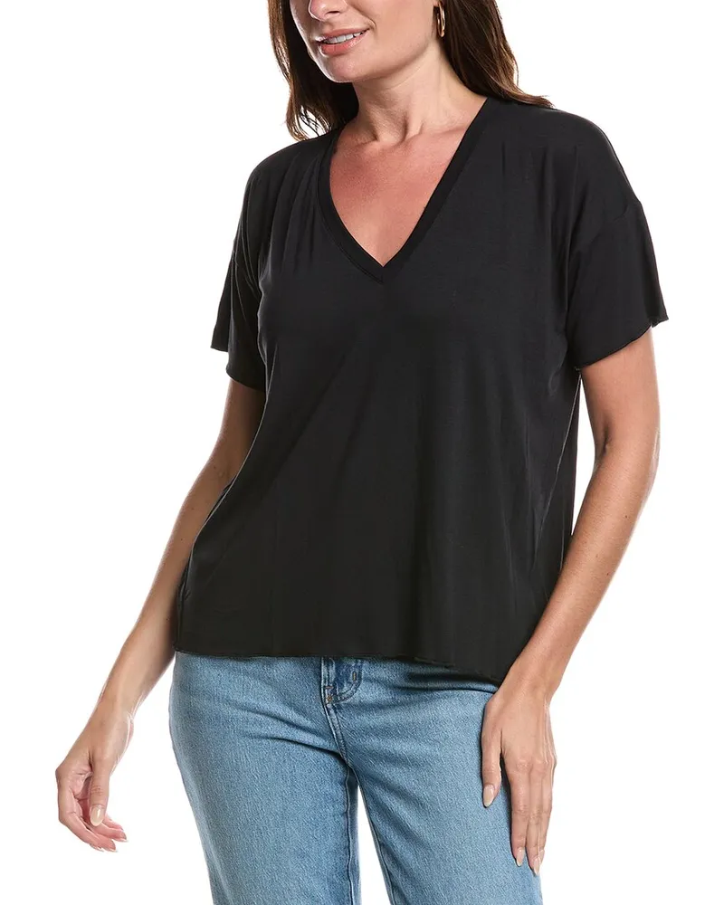 Splendid Bamboo V-Neck T-Shirt Black