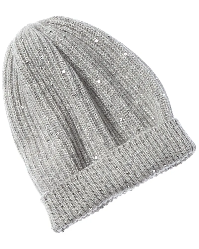 Brunello Cucinelli Cashmere & Silk-Blend Beanie Grey