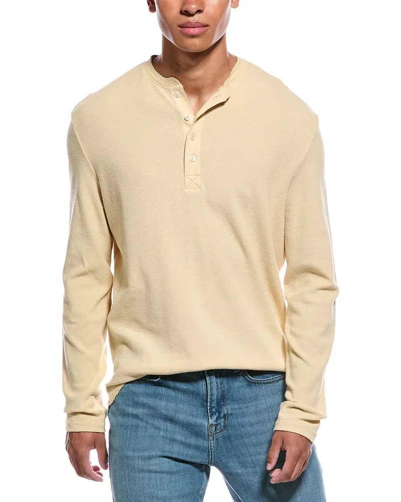 7 for all mankind Thermal Henley Shirt Beige
