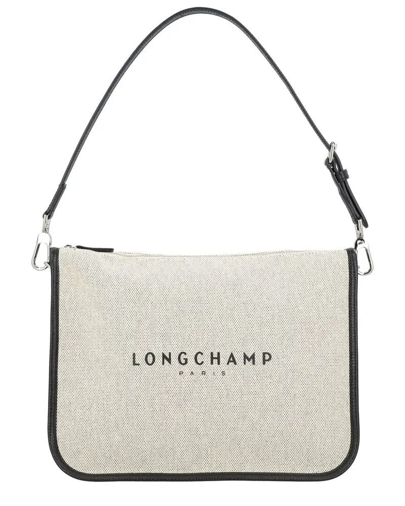 Longchamp Essential Large Canvas Hobo Bag White