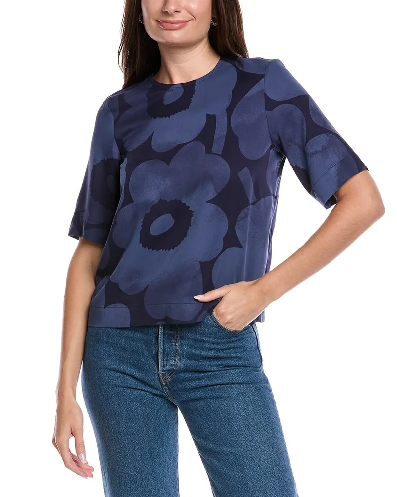 Marimekko Plantaasi Akvarelli Unikko Shirt Blue