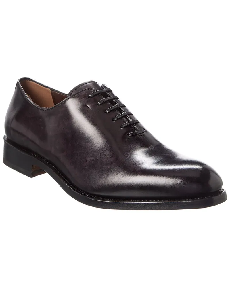 Ferragamo Angiolo Leather Oxford Grey