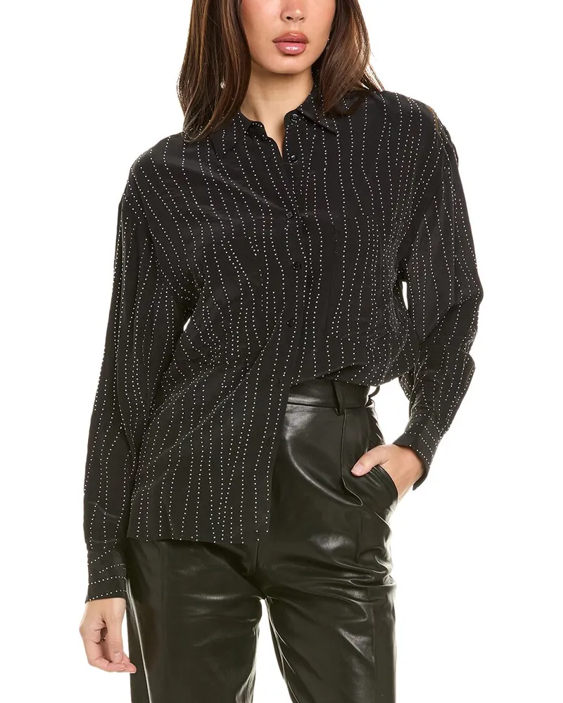 IRO Zef Silk-Blend Shirt Black