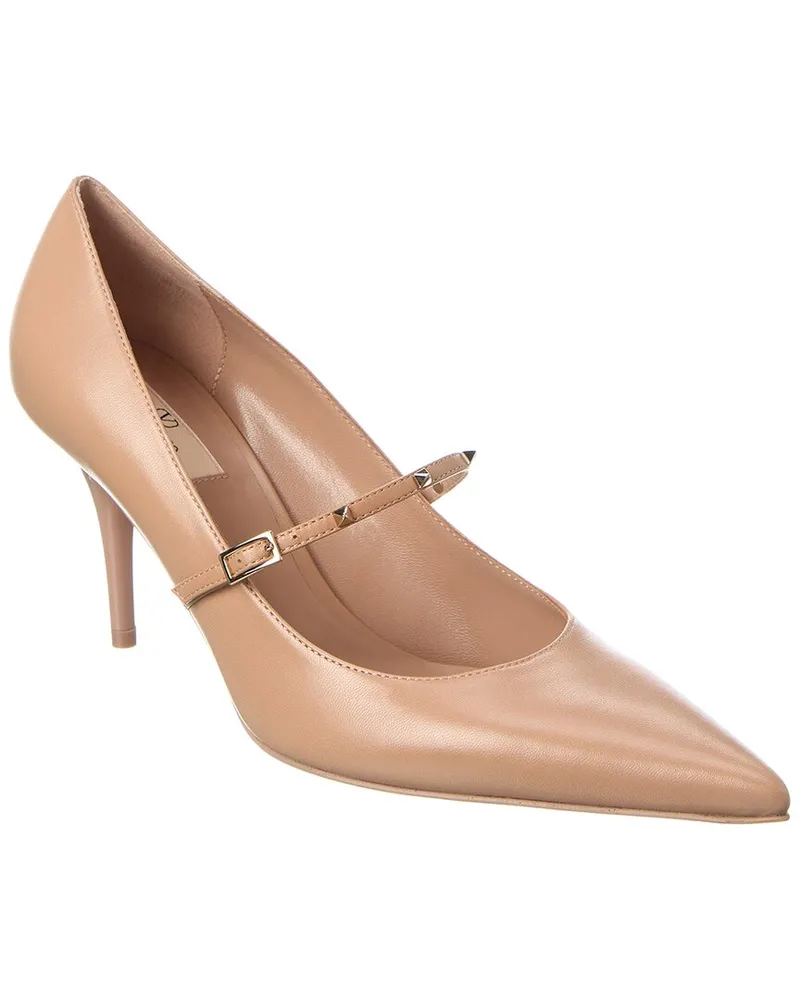 Valentino Garavani Rockstud 80 Leather Pump Pink