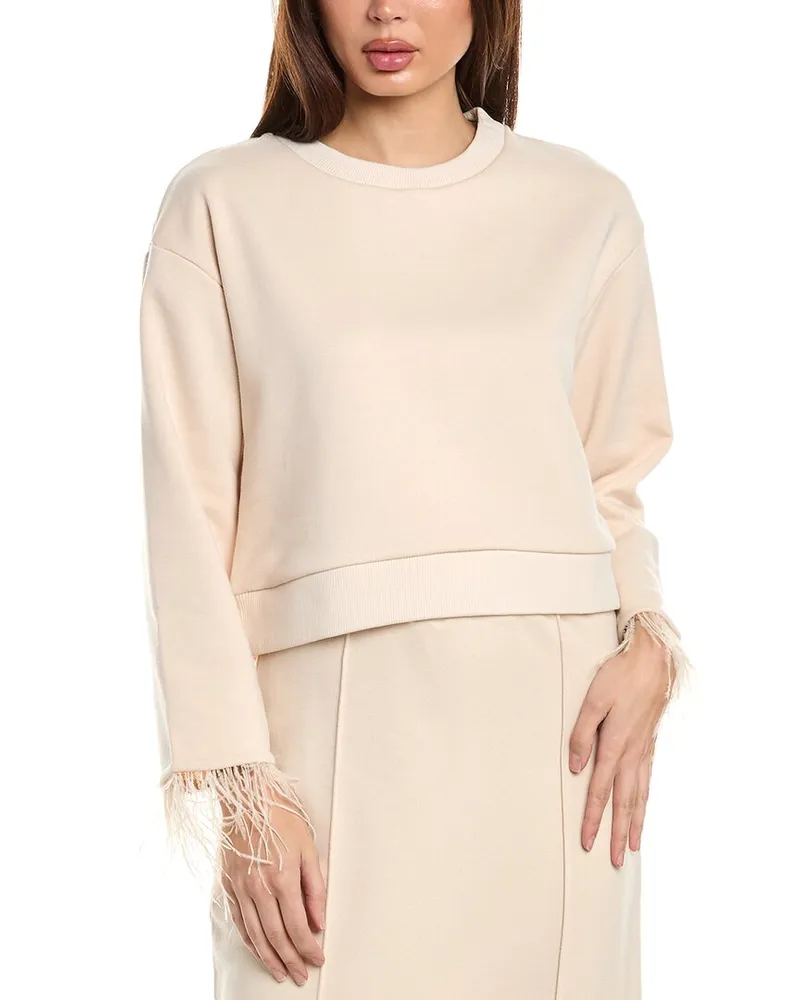 Vince Camuto Cropped Sweatshirt Beige