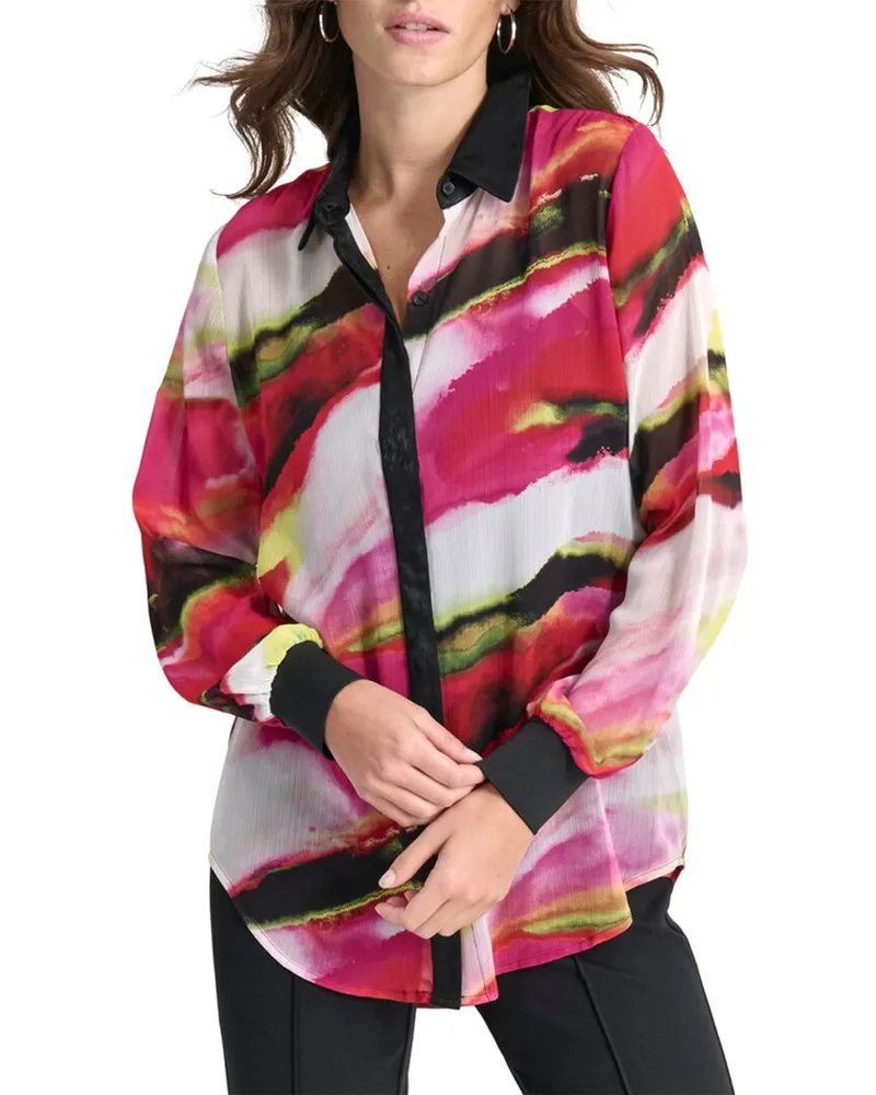 DKNY Printed Shirt Pink