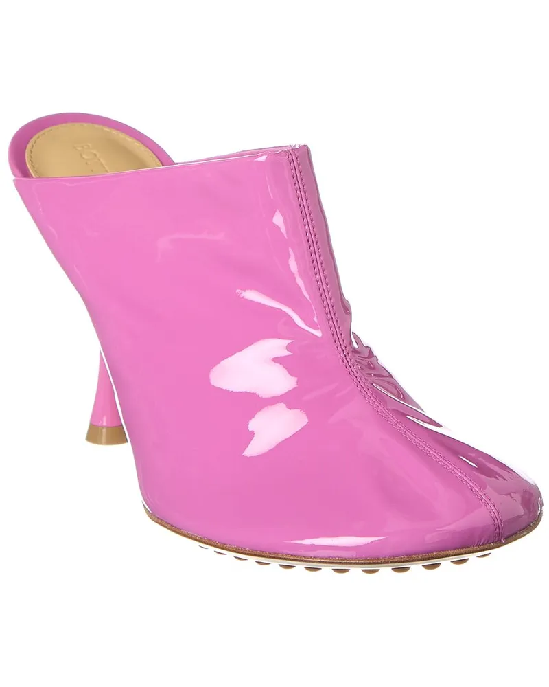 Bottega Veneta Dot Sock Patent Mule Pink