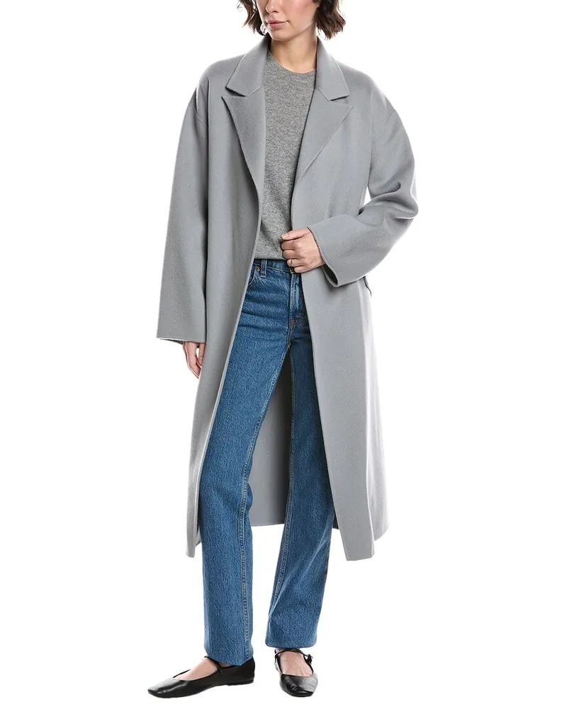 Theory Wool & Cashmere-Blend Coat Grey