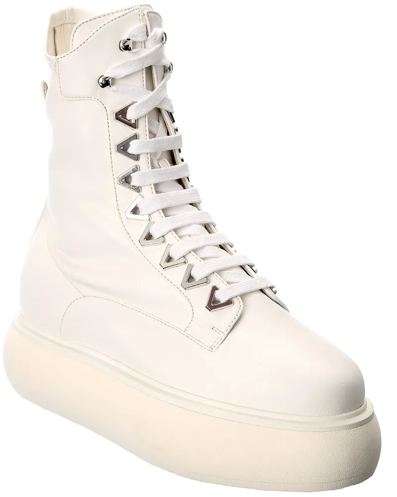 ATTICO Selene Leather Boot White