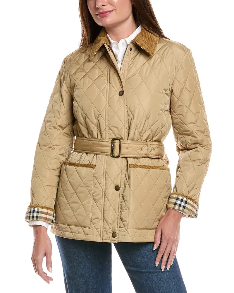 Burberry Quilted Coat Beige