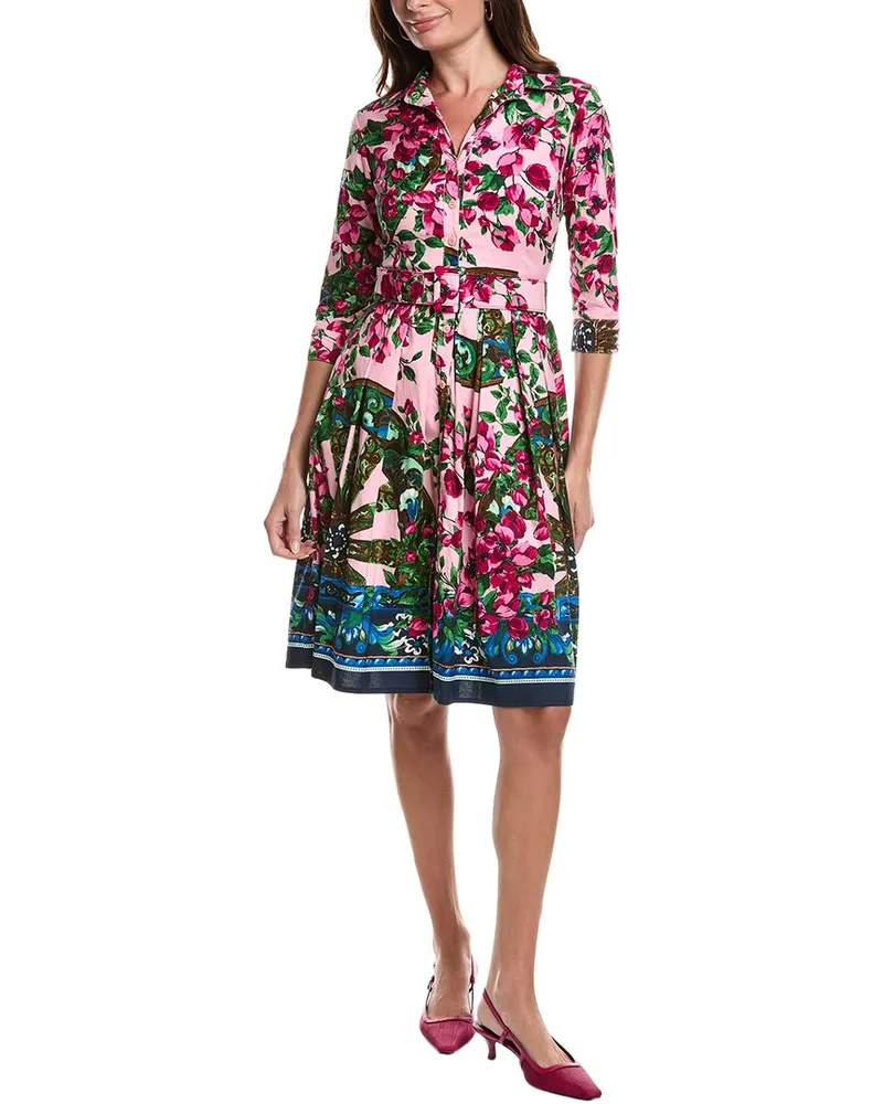 Samantha Sung Audrey Shirtdress Pink