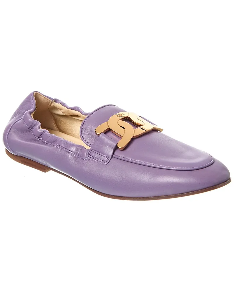 TOD'S TOD’s Cuoio Leather Loafer Purple
