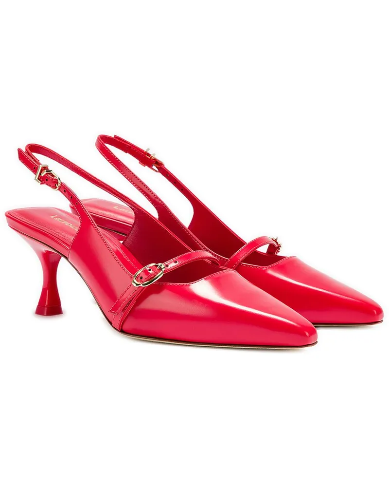 Larroude Larroudé Ines Leather Pump Red