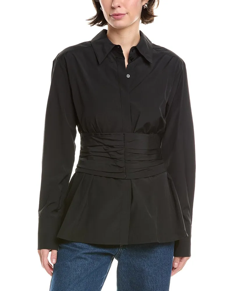 Rebecca Taylor Button Shirt Black