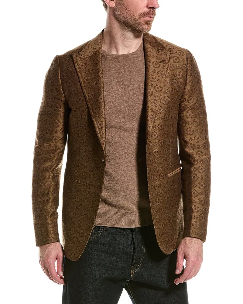 Isaia Wool & Silk-Blend Suit Jacket Nocolor